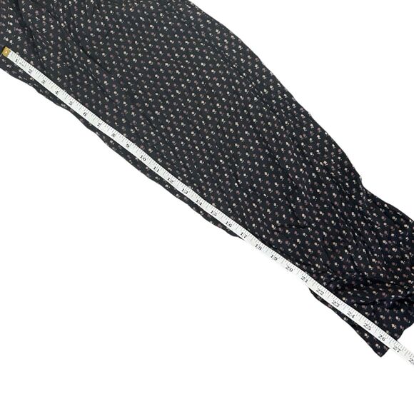 FatFace Women Jumpsuit Sz 10 Black Brown Pockets Floral Cropped Spaghetti Strap - Picture 11 of 16